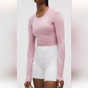 New w tags Lululemon Swifty long sleeve cropped top